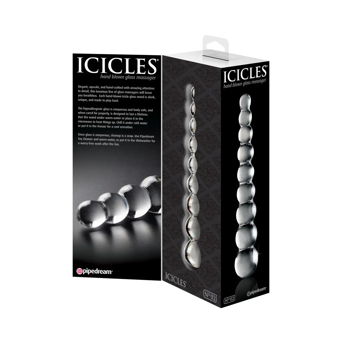 Dildo di vetro Icicles No. 2