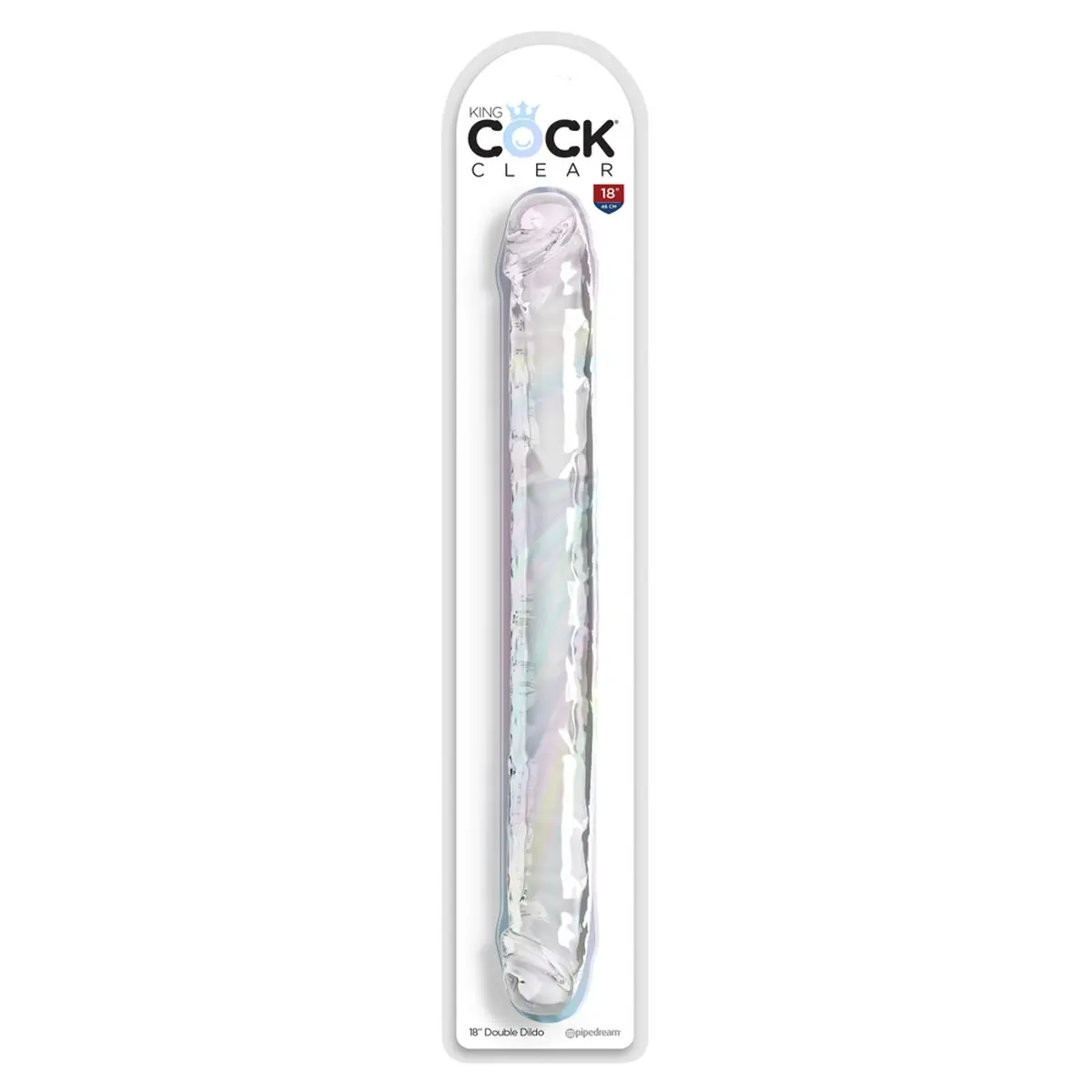 King Cock Clear - 18" Doppel-Dildo transparent